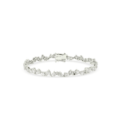Zigzag Diamond Pears with Droplets Bracelet - HIBA JABER